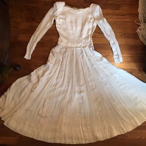 Vintage Antique 1930s Wedding Dress Handmade Silk